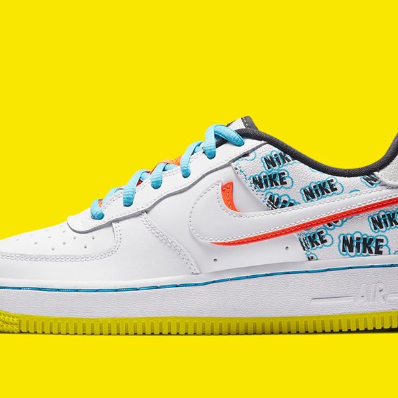 AUTHENTIC NIKE Air Force 1 Low White Crimson Youth